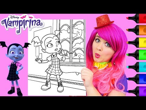 Coloring Vampirina Hauntley Disney Coloring Page Prismacolor Markers | KiMMi THE CLOWN Video