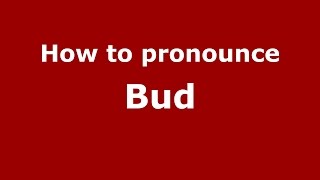 How to pronounce Bud