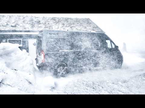 Surviving the Worst Blizzard of my Life. Extreme Snow Storm Winter Van Life Camping, Hurricane Winds