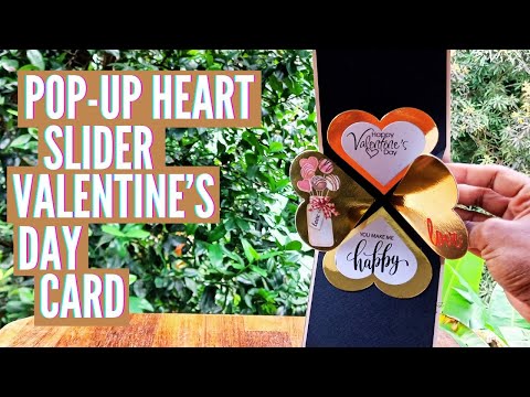 Pop-Up Heart Slider Valentine’s Day Card | DIY Handmade Papercraft | Card Making Tutorial