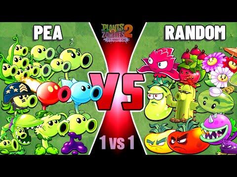 PvZ 2 Team PEA Vs Team RANDOM - Who Will Win? Plant vs Plant.
