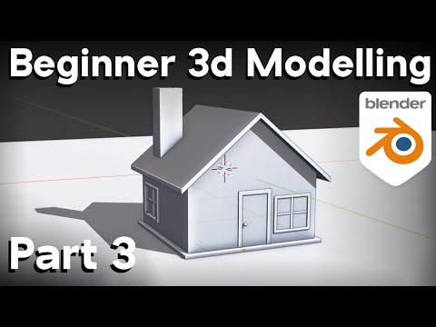 Part 3-Blender Beginner Tutorial (Modelling the House) Updated Tutorial Link in Description