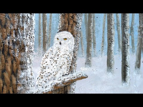 Paint A Realistic Snowy Owl... ON CONCRETE? | Bruce Peninsula Mural pt 10