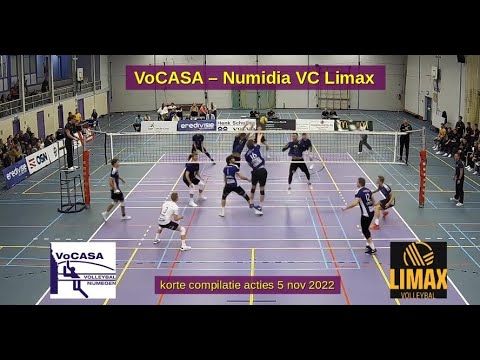 korte clip acties VoCASA - Numidia VC Limax, 5 nov2022, in 90 seconds