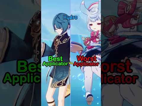 Best Vs Worst Elemental Applicators From Each Element! #genshinimpact  #applicator #support #shorts