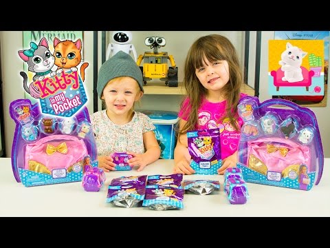 Kitty in my Pocket Surprise Toys Cute Kitty Clutch Set Adorable Toys for Girls Kinder Playtime Video