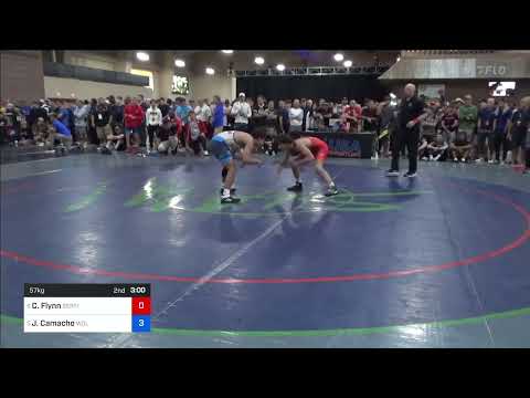 57 Kg Cons Semis - Cooper Flynn, Southeast RTC - TMWC Vs Jakob Camacho, Wolfpack Wrestling Club -