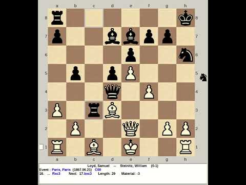 Loyd, Samuel vs Steinitz, William | Paris, 1867 #chess