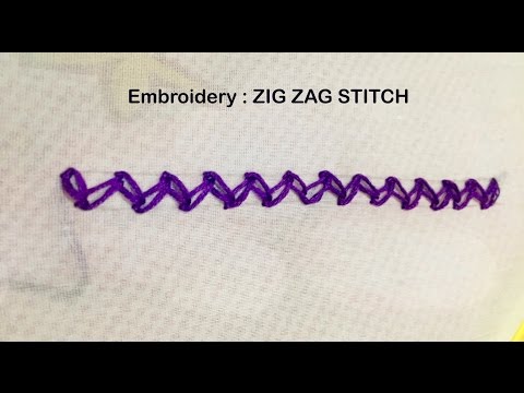 Embroidery Stitch : Zig Zag Stitch