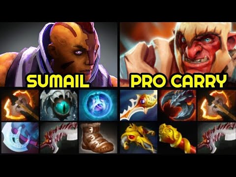 SUMAIL Anti Mage 9min Battle Fury - Hard Game vs Troll Warlord 7.27 Dota 2