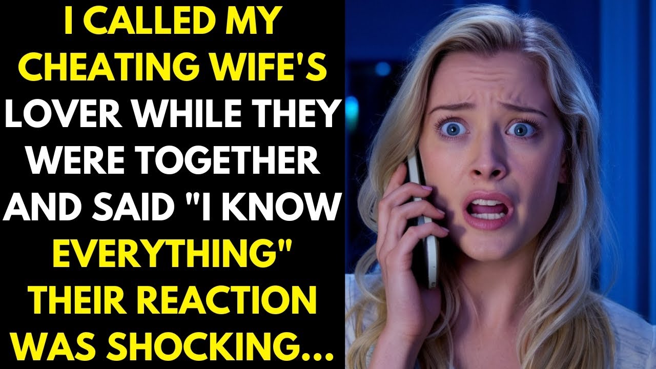 I called my cheating wife's lover while they were together and said "I know everything"