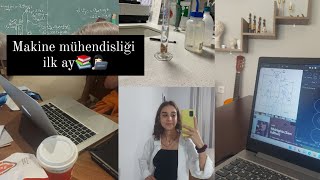 MAKİNE MÜHENDİSLİĞİ İLK AY👩🏻‍💻🙆‍♀️📚,çizim dersimiz|autocad,laboratuvar dersleri 
