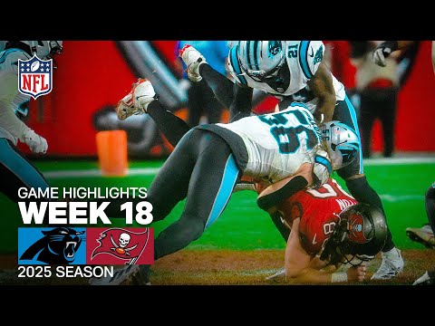 Carolina Panthers vs Tampa Bay Buccaneers Game Highlights | 2025 NFL Season Week 18