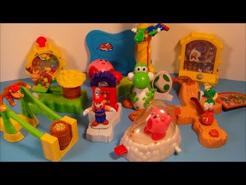 2002 NINTENDO SUPERSTARS SET OF 10 BURGER KING KID'S MEAL TOY'S VIDEO REVIEW