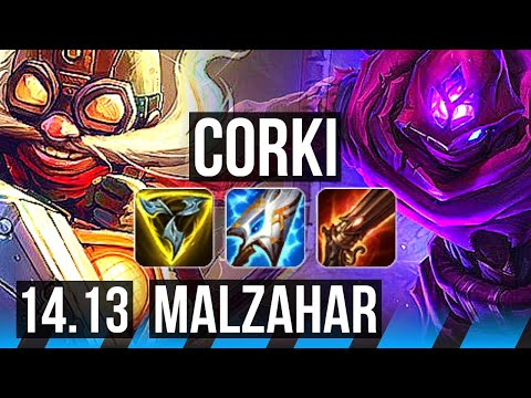 CORKI vs MALZAHAR (MID) | Penta, 14/0/5, Legendary | VN Master | 14.13