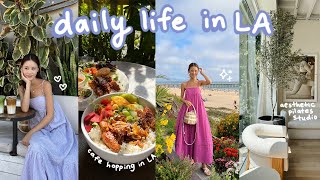 weekly vlog 🌺 3 weeks until i move out of LA, cafe hopping, home cooking, pilates, summer ootds