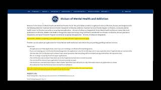 DMHA Provider Portal Application Submission - Initial