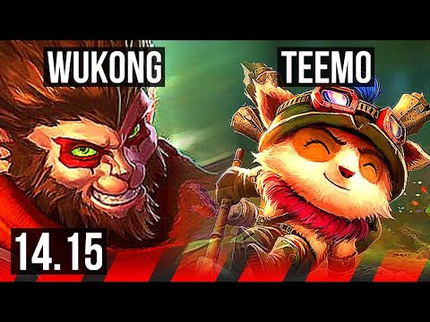 WUKONG vs TEEMO (TOP) | 12/2/6, Legendary, 700+ games | EUW Master | 14.15