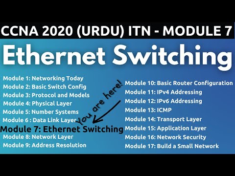 Ethernet Switching (MAC table, Switch Operations) | ITN - Module 7 | FREE CCNA 200-301 (Urdu/Hindi)