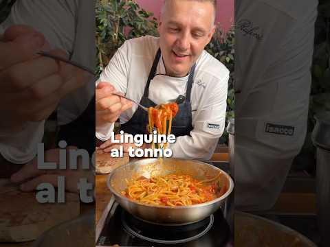 LINGUINE WITH TUNA VERY DELICIOUS 🤤 #linguinealtonno #pastacoltonono #chefrufini