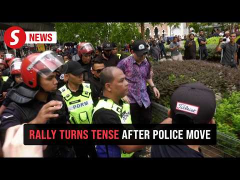 Tussle breaks out between protesters, cops at rally after Rafizi briefly led away