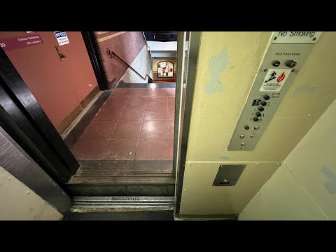 Final Ride! 1957 temperamental Westinghouse Traction Elevator - Dority Hall, CMU - Pittsburgh, PA