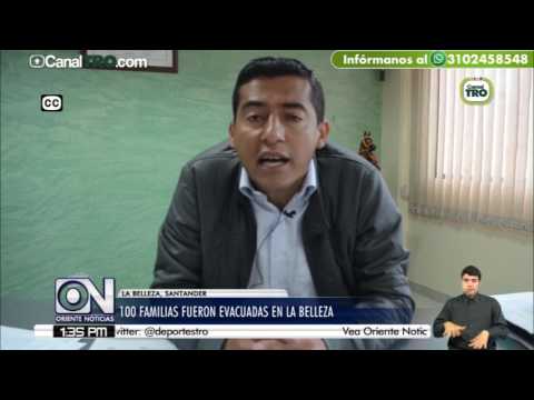 100 familias fueron evacuadas en La Belleza, Santander