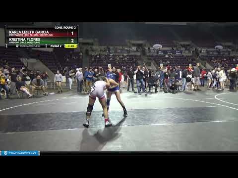 106 Lbs Cons. Round 2 - Kristina Flores, Arizona Girls Wrestling Vs Karla Lizeth Garcia, Montwood