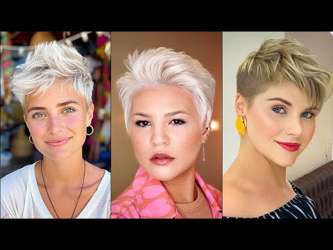 Edgy Silver Pixie Cut