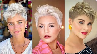 Silver Undercut Pixie Haircuts for women over 60 | Pinterest Pixie Cuts | Boy Cut For Girls Haircut
