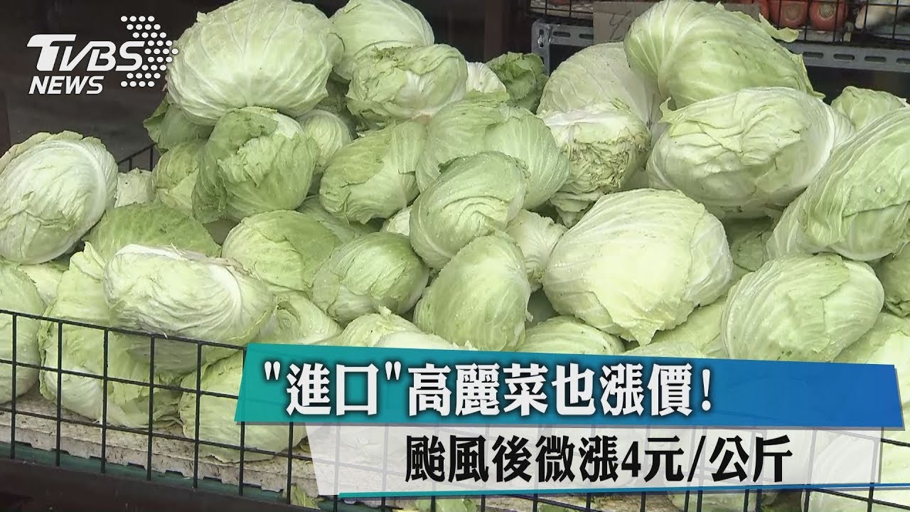 「進口」高麗菜也漲價 颱風後微漲4元/公斤