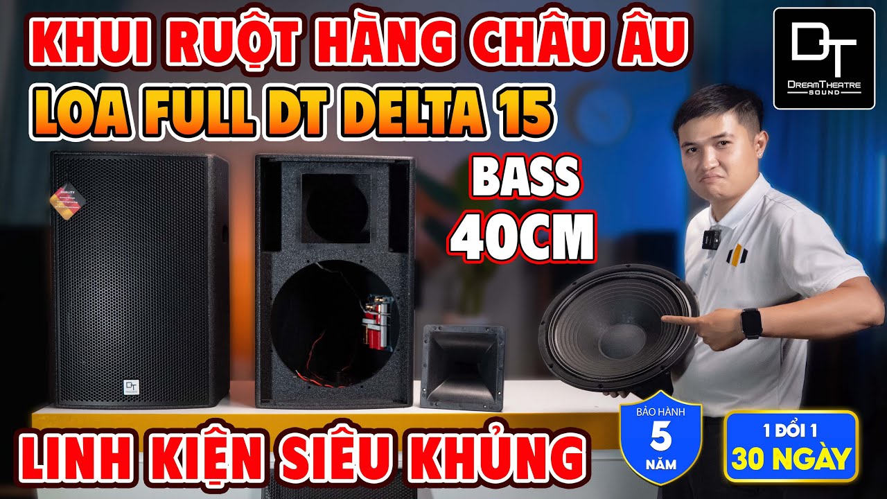 Video sản phẩm Loa Karaoke DT Delta15 (full bass 40cm, 2 đường tiếng)