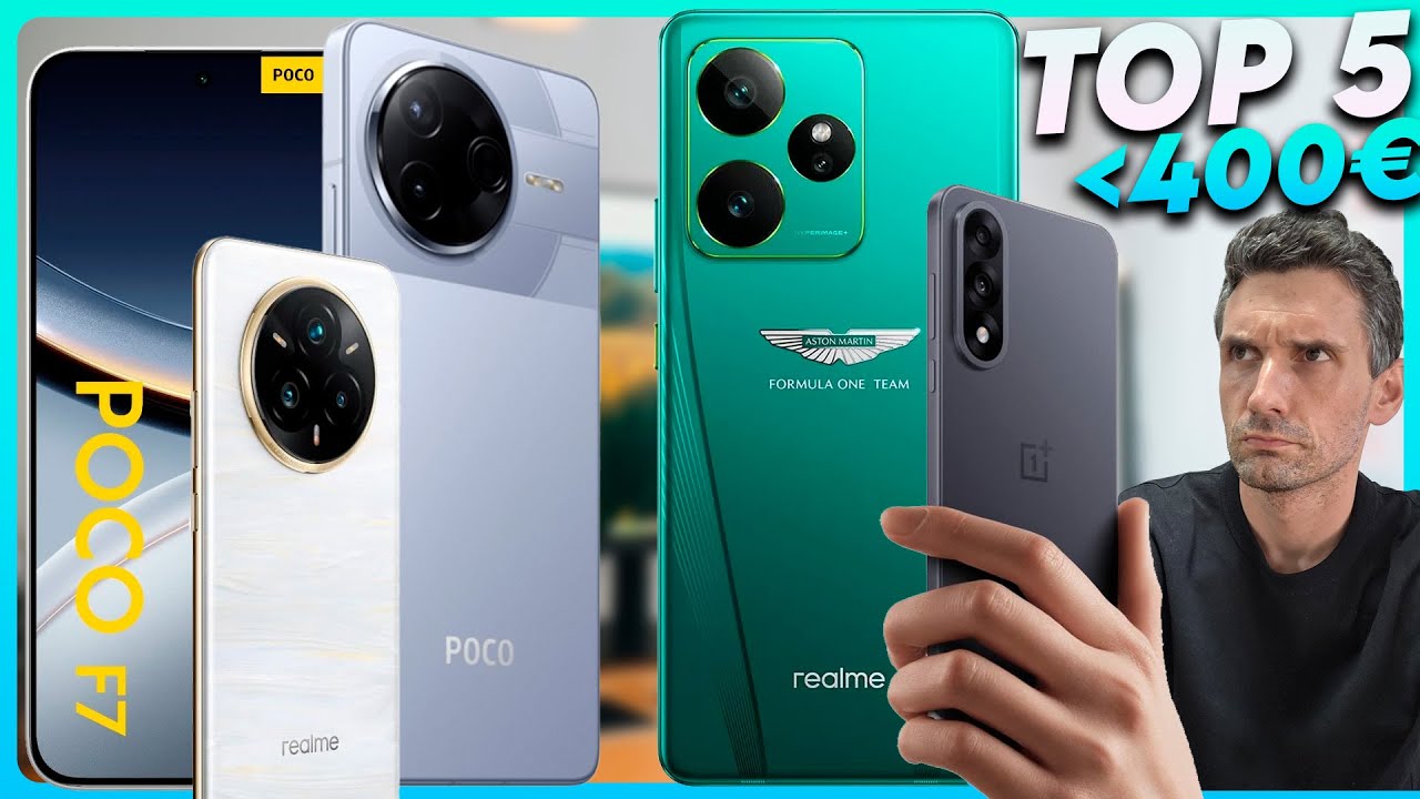 Los 5 MEJORES SMARTPHONES del 2025 por 400€ ¡Casi GAMA ALTA!