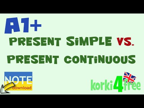 Present Simple vs Present Continuous (A1+) - korki 4 free