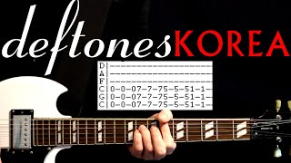 Deftones Korea Guitar Lesson / Guitar Tabs / Guitar Tutorial / Guitar Chords / Guitar Cover