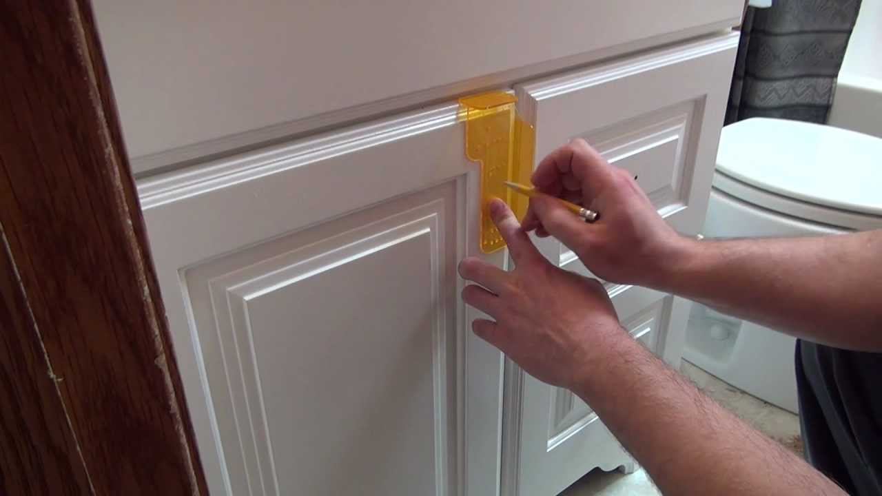 Installing cabinet hardware