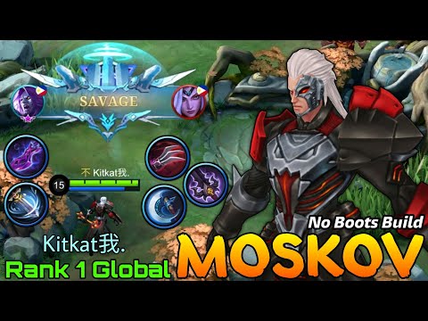 SAVAGE & COMEBACK Moskov No Boots Build! - Top 1 Global Moskov by Kitkat我. - Mobile Legends
