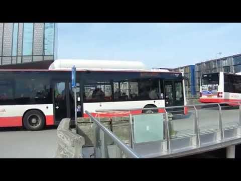 Bussen op het nieuwe busstation bij station Delft.