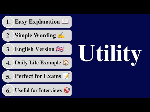 What is Utility?