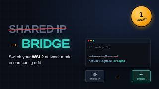 How to change Shared IP to Bridge for WSL in Windows.