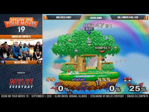 Show Me Your Moves 19 - Kels & ORLY vs. KJH & Ginger - SSBM - Losers Semis