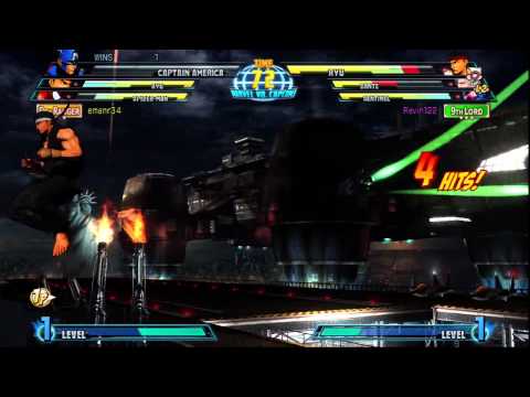 Marvel vs Capcom 3 emanr34 (Ryu, Cap America, Spider-man) vs Revin122 (Dante, Ryu, Sentinel)