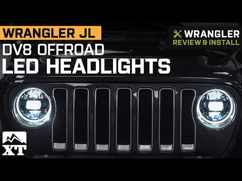Jeep Wrangler JL DV8 Offroad LED Headlights; Black Housing Review & Install
