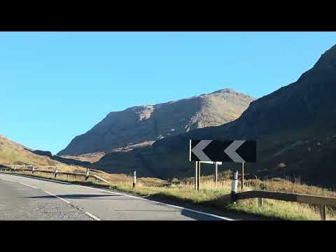Driving through Glencoe, Scotland 