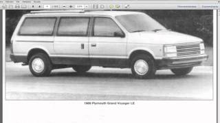 Caravan Voyager Town Contry 1984-1995-96 - Manual De Reparacion y Mecanica