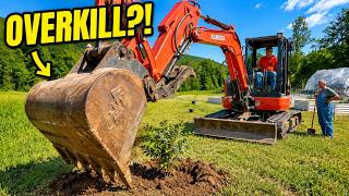 Using an Excavator to Plant a Blueberry Bush?!