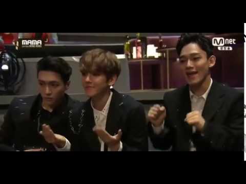 161202 EXO 엑소 Reaction to Cheer Up + TT - TWICE @ 2016 MAMA Mildred ReMasterson