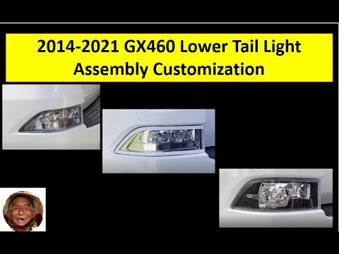 2014-2021 Lexus GX460 Black Housing vs Clear Reverse Light Assembly
