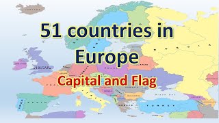 List of European Countries with Capital and Flag  