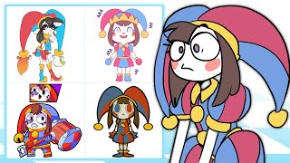 Drawing POMNI In Different Styles [Part 2] (The Amazing Digital Circus)